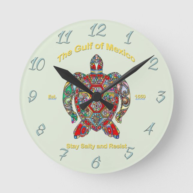 Gulf of Mexico Round Clock (Front)