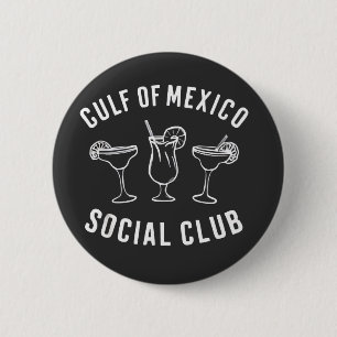 Gulf of Mexico Social Club Funny Retro 2 Inch Round Button