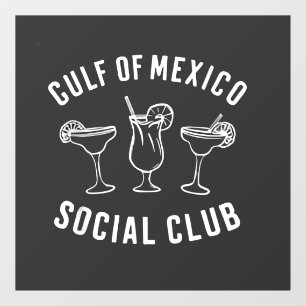 Gulf of Mexico Social Club Funny Retro Window Cling