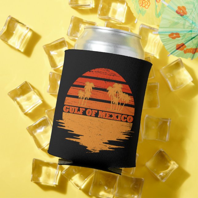Gulf of Mexico stay salty vintage Can Cooler (In Situ Summer)