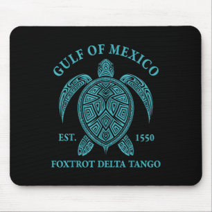 Gulf Of Mexico Turtle Foxtrot Delta Tango Est 1550 Mouse Pad