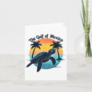 Gulf Of Mexico Turtle Vintage Graphic Sea Turtle S Card