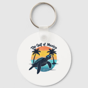Gulf Of Mexico Turtle Vintage Graphic Sea Turtle S Keychain