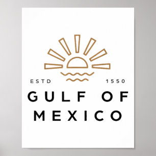 Gulf Of Mexico Usa America Funny Usa Flag Poster