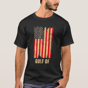 Gulf of Mexico USA Flag Map July 4 T-Shirt