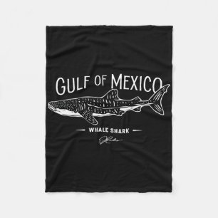 Gulf Of Mexico Whale Shark Fleece Blanket