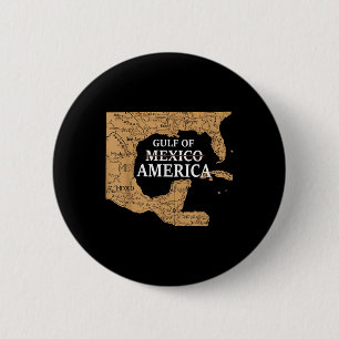 Gulf Of United States Of America Est 2025 Map Retr 2 Inch Round Button