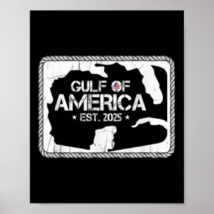 Gulf Of United States Of America Est 2025 Usa Amer Poster