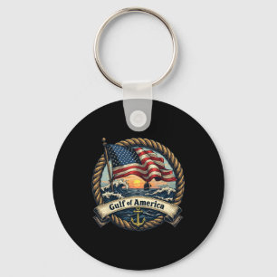 Gulf Of United States Of America Vintage Usa Nauti Keychain
