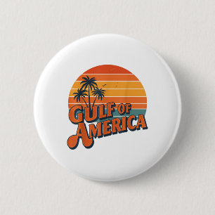 Gulf Of Us America 2025 American Flag Mexico Retro 2 Inch Round Button