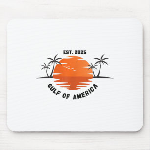 Gulf Of Us America 2025 American Flag Mexico Retro Mouse Pad