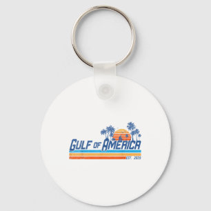 Gulf Of Us America 2025 Usa Patriotic Retro Vintag Keychain