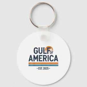 Gulf Of Us America 2025 Vintage American Flag Mexi Keychain
