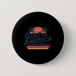 Gulf Of Us America 2025 Vintage Retro American Fla 2 Inch Round Button