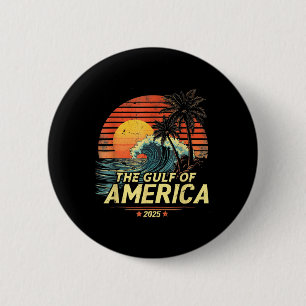 Gulf Of Us America American Flag Mexico 2 Inch Round Button