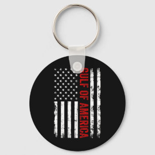 Gulf Of Us America Est 2025 American Flag Patrioti Keychain