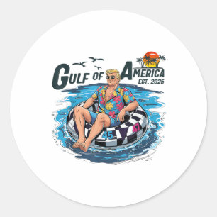 Gulf Of Us America Est 2025 Funny Trump  Classic Round Sticker
