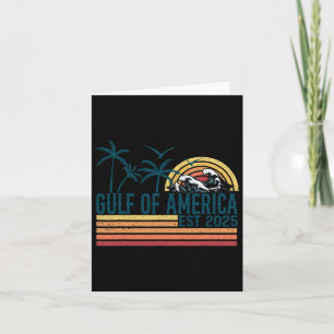 Gulf Of Us America Est 2025 Retro Vintage Beach 18 Card
