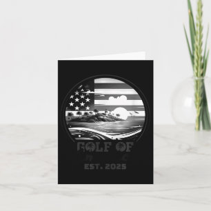Gulf Of Us America Est 2025 Retro Vintage Beach _1 Card