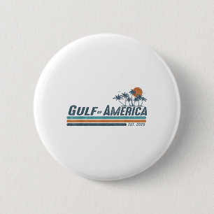 Gulf Of Us America Est 2025 Retro Vintage Beach  2 Inch Round Button
