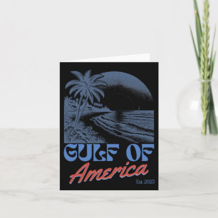 Gulf Of Us America Est 2025 Retro Vintage Beach 6  Card