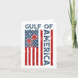 Gulf Of Us America Est 2025 Usa American Flag (on Card