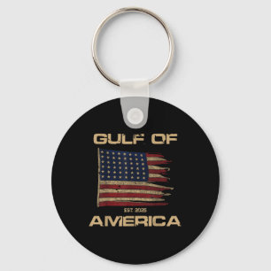 Gulf Of Us America Est Since 2025 Us Flag New Gulf Keychain