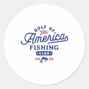 Gulf Of Us America Fishing Club Classic Round Sticker