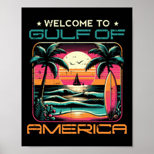 Gulf Of Usa America Beach Sunset Men Women Kids  Poster