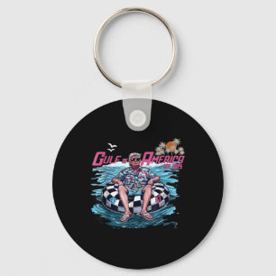 Gulf Of Usa America Est 2025 American Flag Gulf Me Keychain