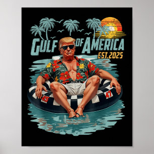 Gulf Of Usa America Est 2025 American Flag Gulf Me Poster