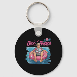 Gulf Of Usa America Est 2025 Funny Trump Patriotic Keychain