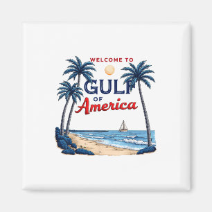 Gulf Of Usa America Est 2025 Palm Beach American F Magnet