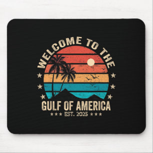 Gulf Of Usa America Est 2025 Retro Vintage America Mouse Pad