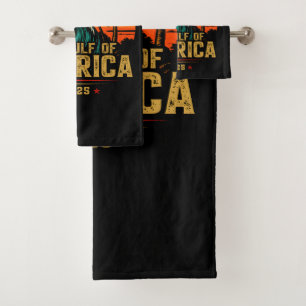 Gulf of USA America Est 2025 Retro Vintage Bath Towel Set