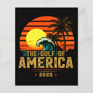 Gulf of USA America Est 2025 Retro Vintage Flyer