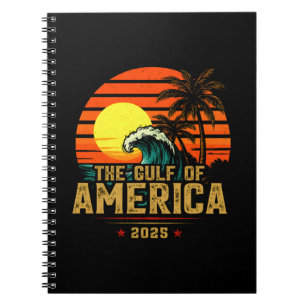 Gulf of USA America Est 2025 Retro Vintage Notebook