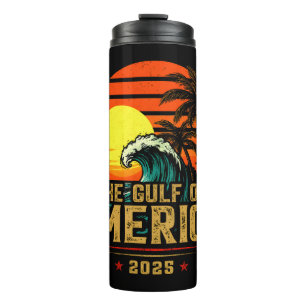 Gulf of USA America Est 2025 Retro Vintage Thermal Tumbler