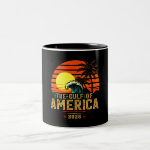 Gulf of USA America Est 2025 Retro Vintage Two-Tone Coffee Mug