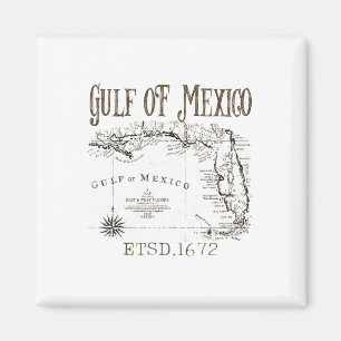 Gulf Of Usa America Funny Gulf Of Mexico Flag Map Magnet