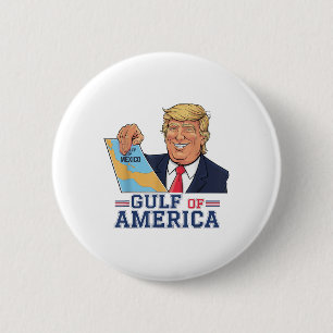 Gulf Of Usa America Funny Gulf Of Mexico July 4th 2 Inch Round Button