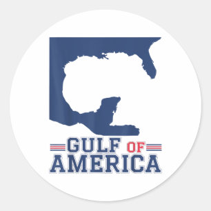 Gulf Of Usa America Funny Gulf Of Mexico July 4th Classic Round Sticker