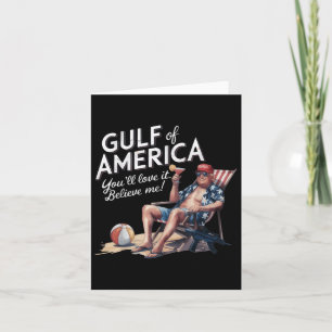 Gulf Of Usa America Funny Trump Usa Beach  Card