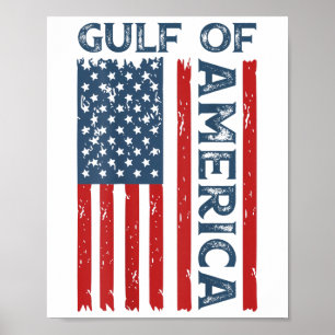 Gulf Of Usa America Funny Usa American Flag (on Ba Poster