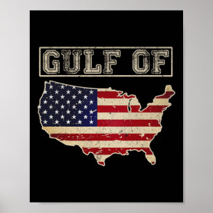 Gulf Of Usa America Funny Usa Flag 12  Poster