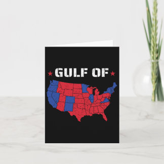 Gulf Of Usa America Funny Usa Flag 1  Card