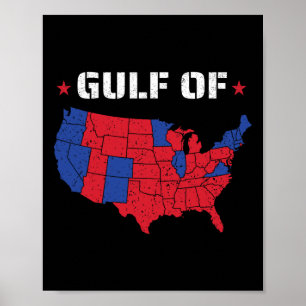 Gulf Of Usa America Funny Usa Flag 1  Poster