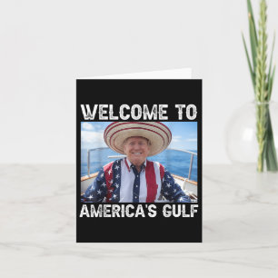 Gulf Of Usa America Funny Usa Flag _27 Card