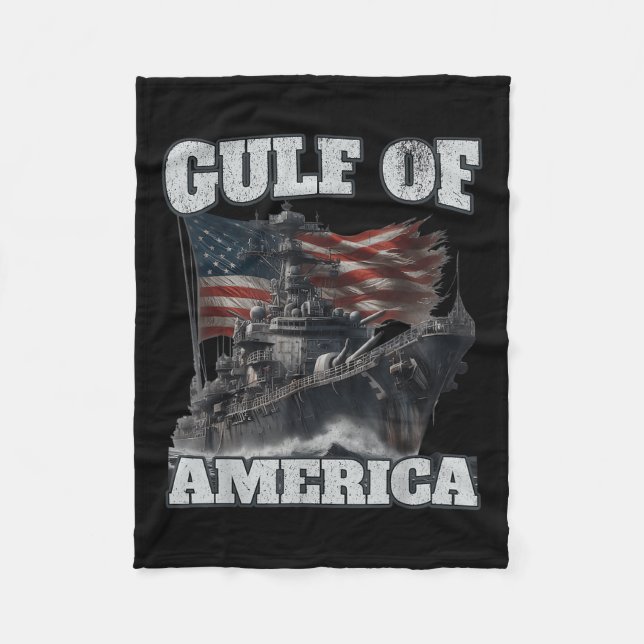 Gulf Of Usa America Funny Usa Flag Men Women  Fleece Blanket (Front)