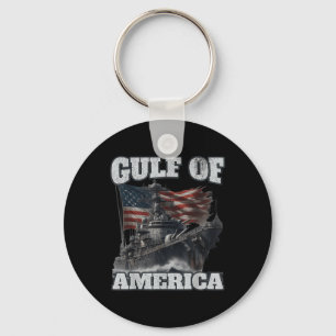 Gulf Of Usa America Funny Usa Flag Men Women Keychain
